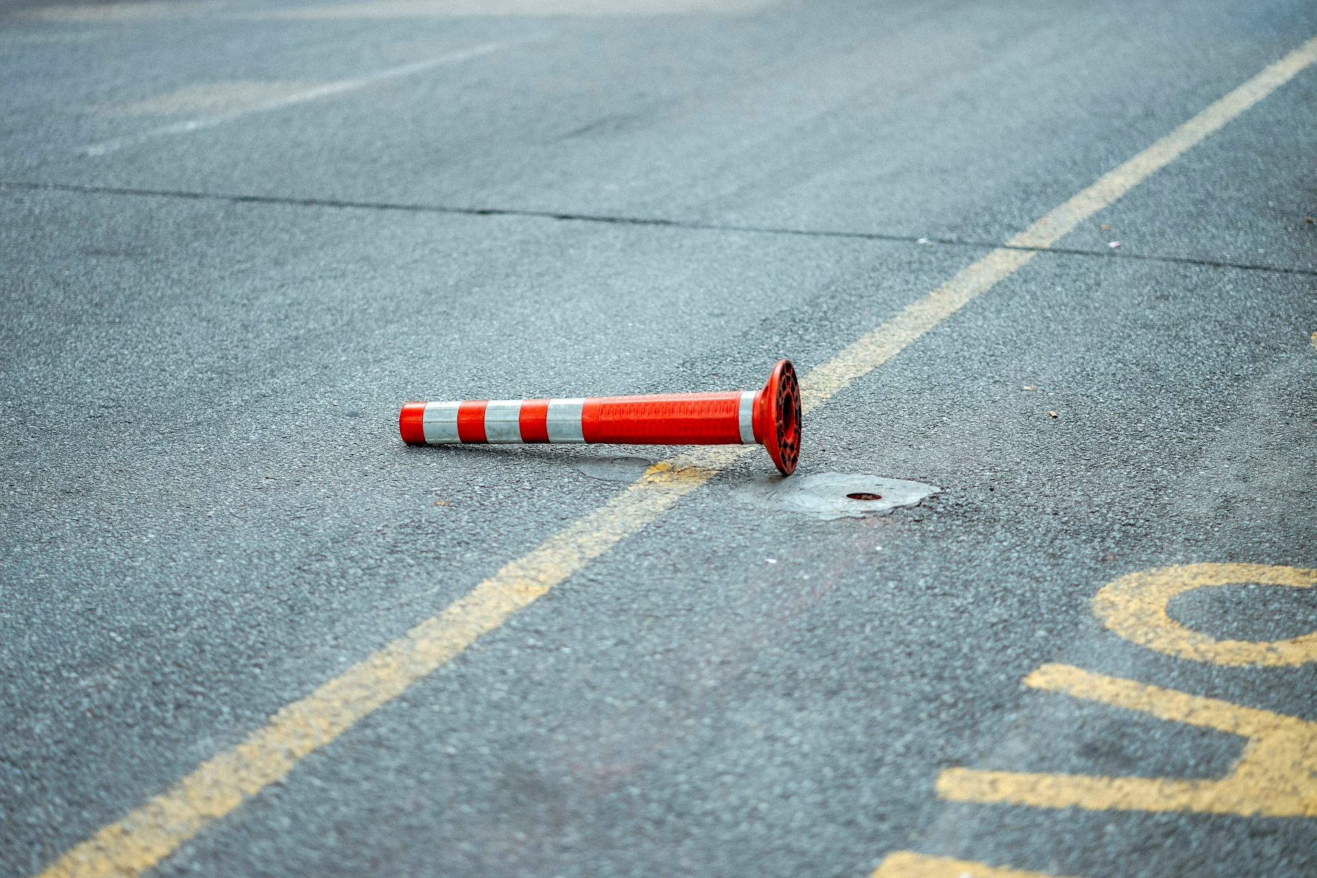 Mangling Bollards At An F1 Race